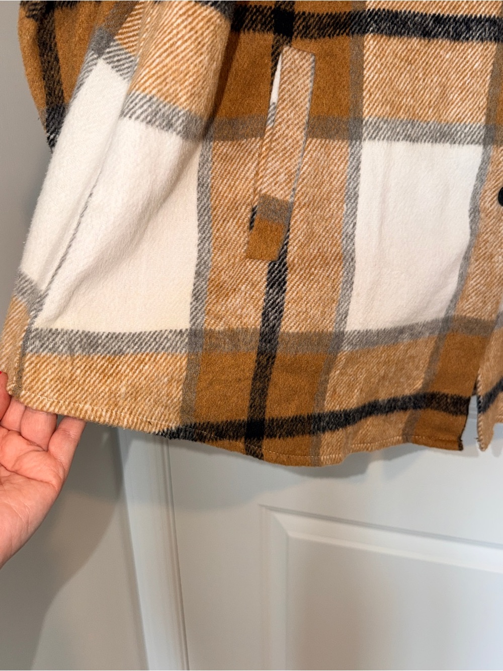 Beaully, Mustard/White/Black Plaid Shacket, 2X - Picture 7 of 10